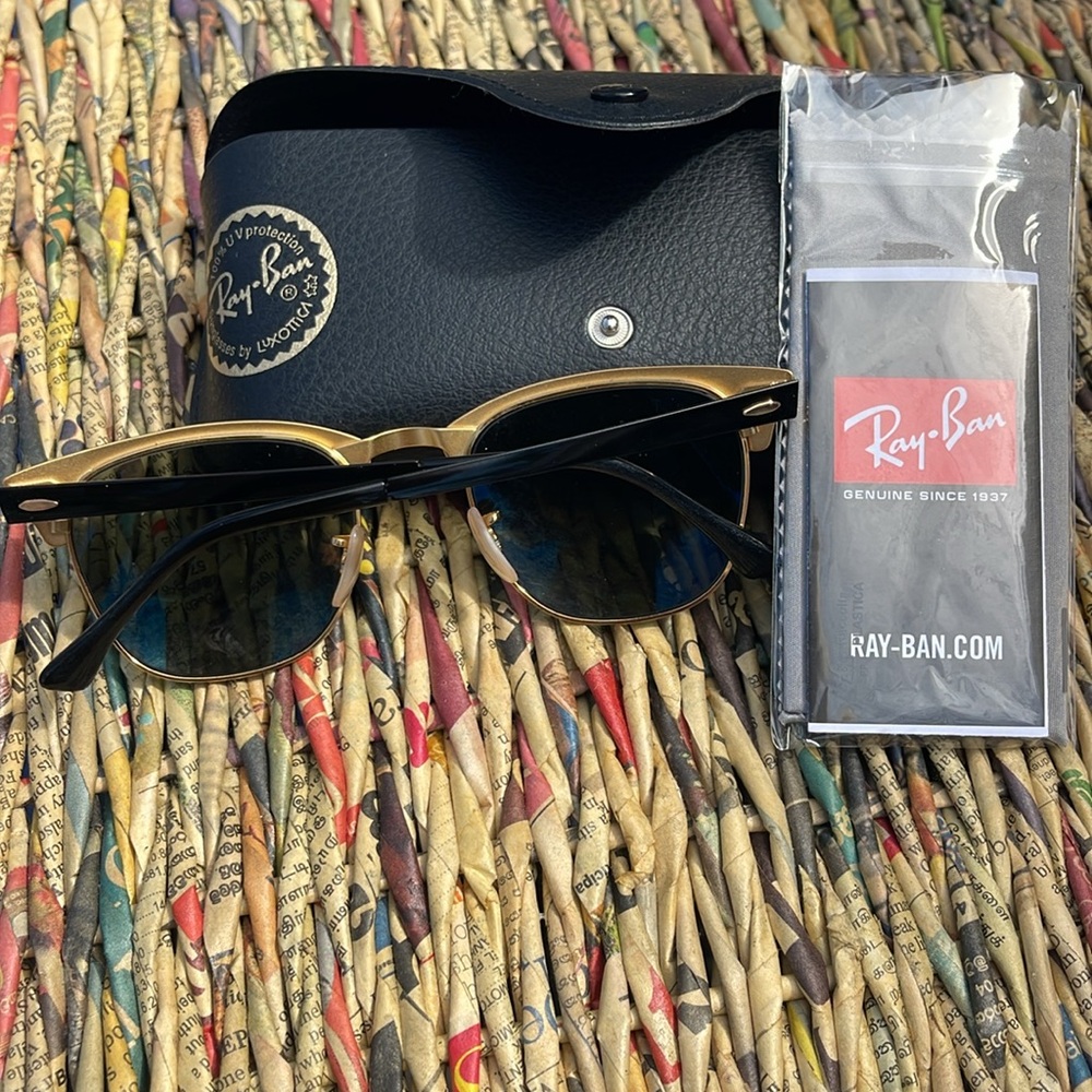 Ray-Ban Gold and Black Sunglasses